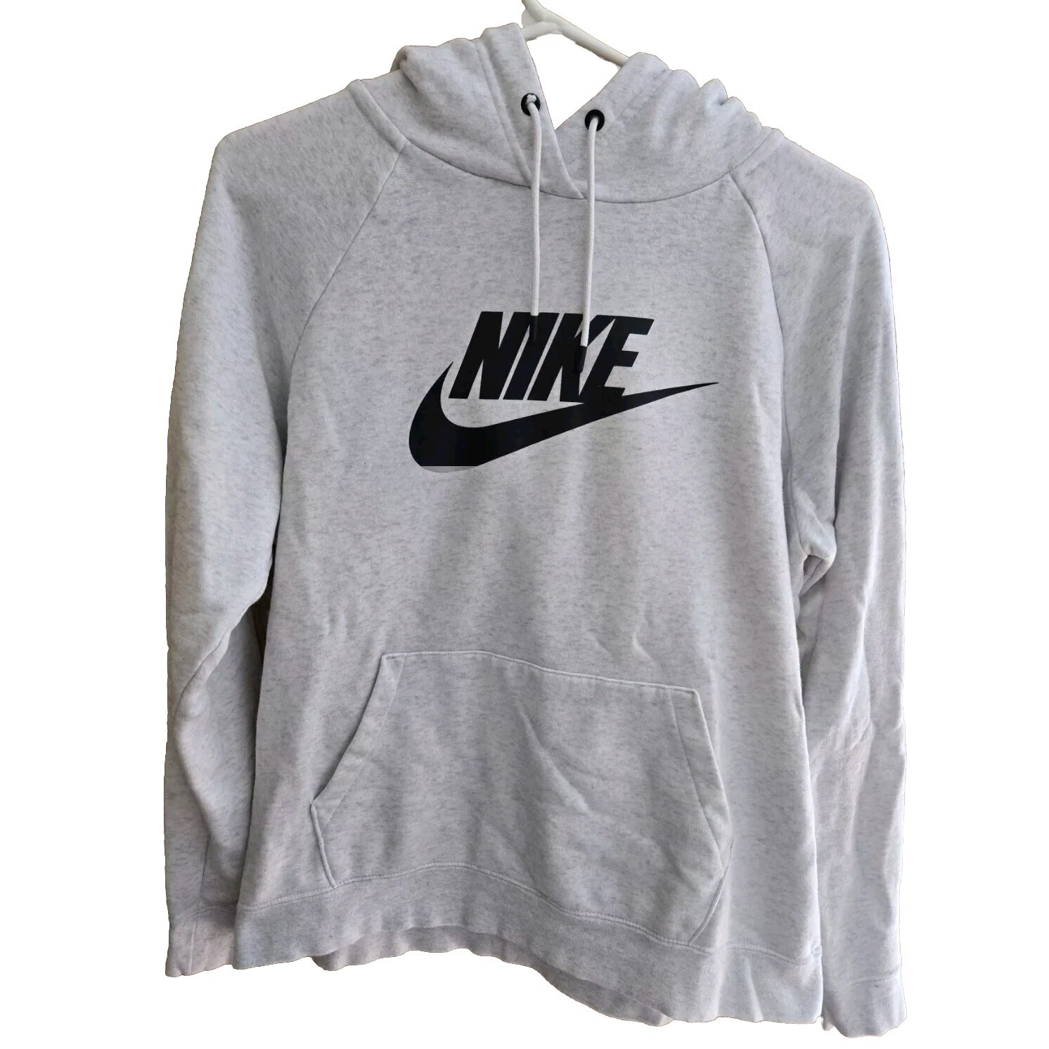 Nike Sportswear Club Fleece Hoodie Light Gray, Size Large, GUC Swoosh Logo