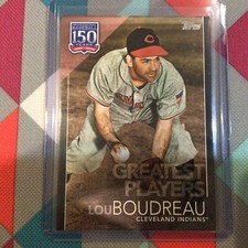 Lou Boudreau #24 indians 150 years 2019 topps greatest Moments Black/299 made