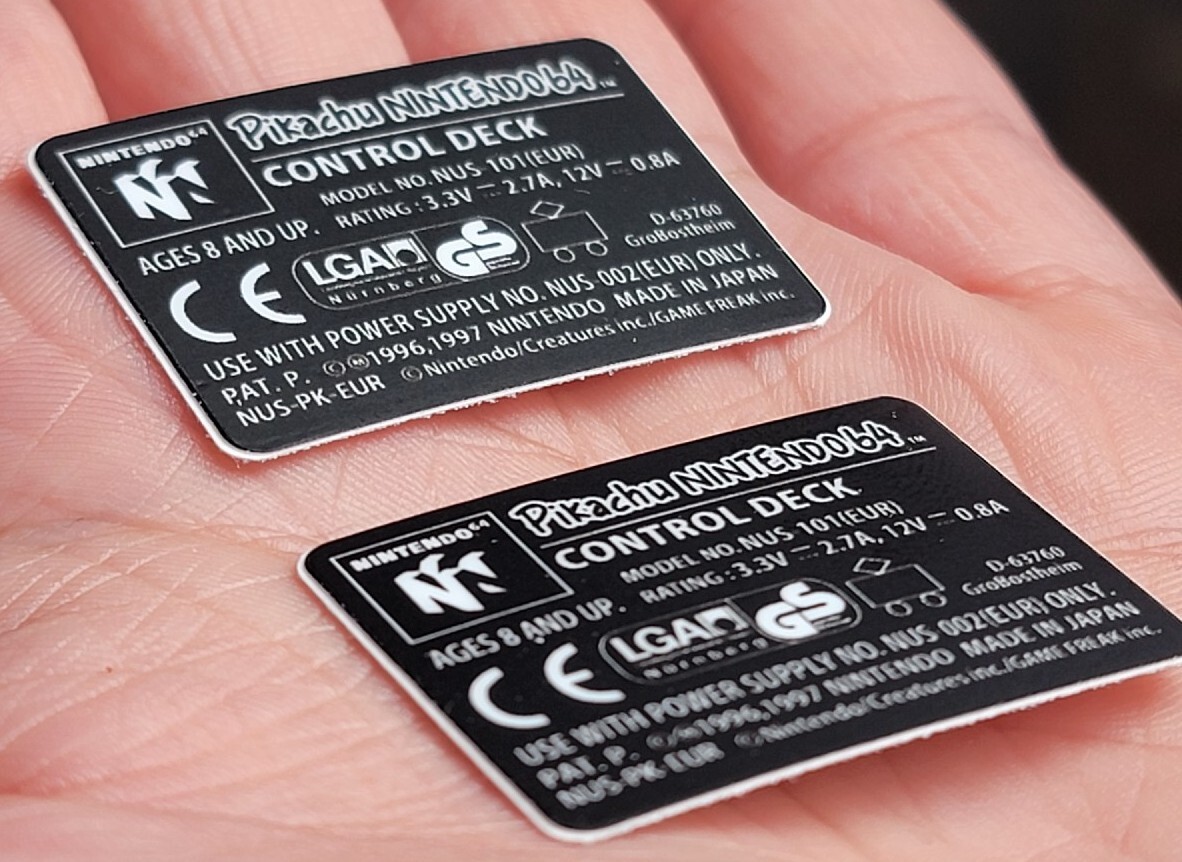 2 PIKACHU NINTENDO 64 CONTROL DECK NUS-101(EUR) NUS-PK-EUR PAL