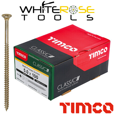 TIMCO Classic Mehrzweckschrauben Pozi Kopf Doppel Senken Gelb Verpackt
