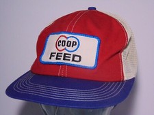 NEW 1980s COOP FEED FARM PATCH VINTAGE TRUCKER HAT CAP K-Products MADE IN USA