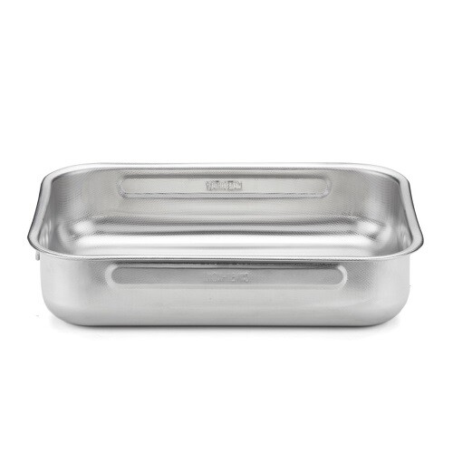 STEEL PAN TEGLIA ALTA ACCIAIO INOX 25X19 30X22 35X26 40X28 45X32 ITALIA  - Imagen 1 de 3