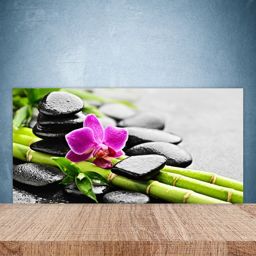 Crédence de cuisine en verre motif nature pour une ambiance zen et lumineuse