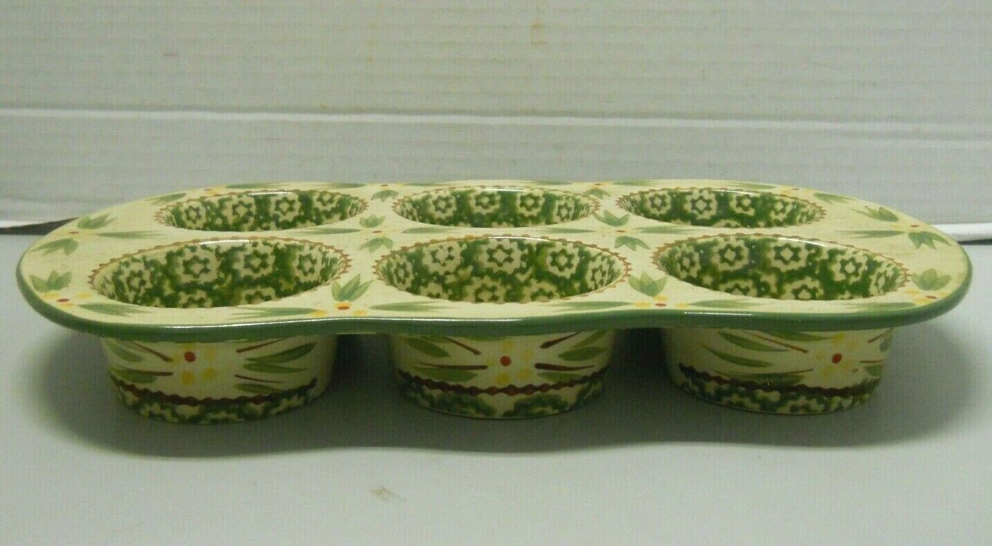 Temp-Tations Presentable Ovenware Old World 6 Cupcake Muffin Pan KFI-XNG-759827
