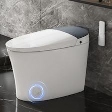 Smart Bidet Toilet with Auto Open/Close, Heated Seat  Powerful Flush