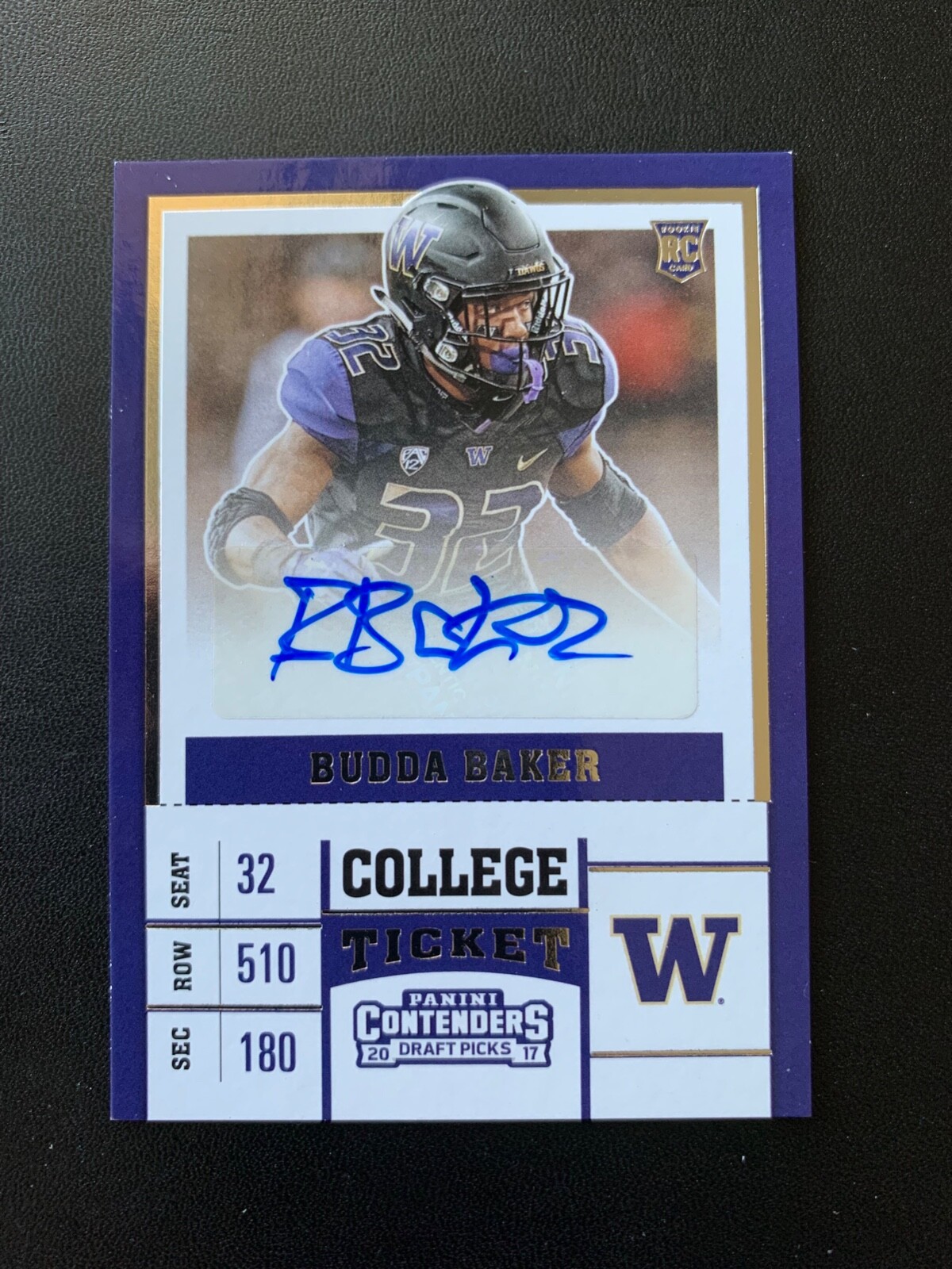 2017 Panini Contenders Draft Picks College Ticket Budda Baker Rookie Auto RC