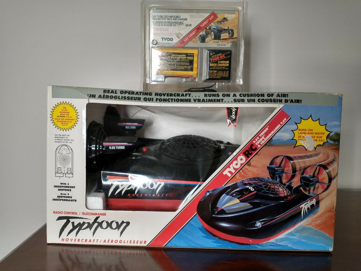 TAYIO TYCO 1989 Remote Control 9.6V Turbo Typhoon Hovercraft BRAND