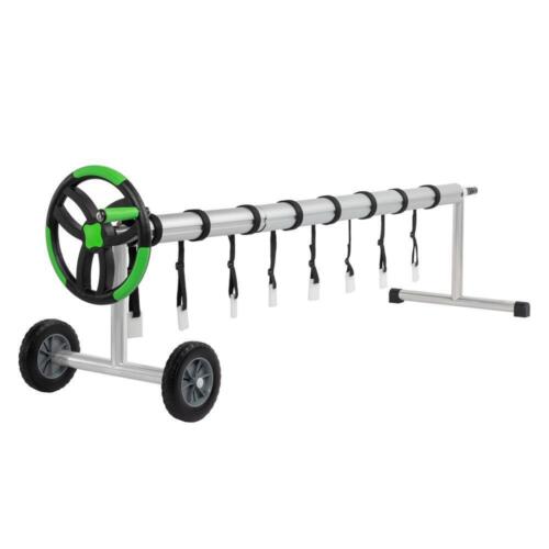 18Feet Sturdy Stainless Steel Solar Cover Reel for Inground Swimming Pools Green