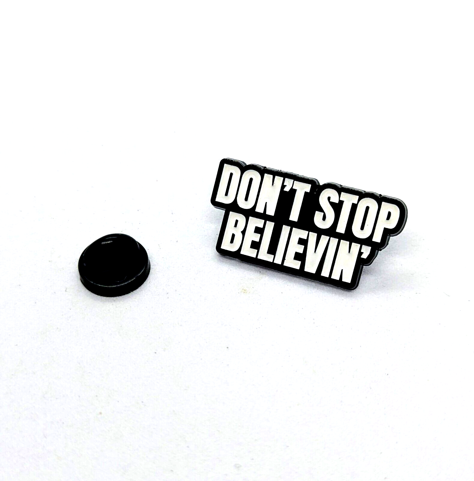 DON'T STOP BELIEVING PIN Journey Iconic Song Lyrics Music Gift Enamel Brooch