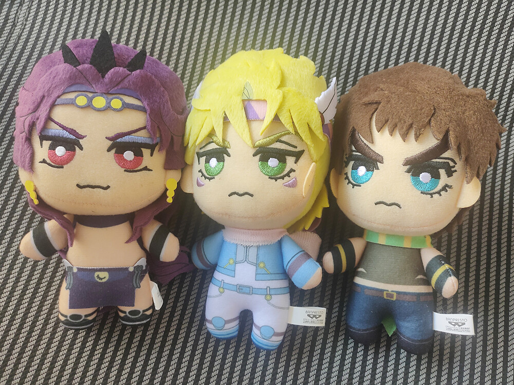 Peluche Jojo Bizarre Adventure Noriaki Kakyoin Stardust Crusaders Dio Brando 3 piezas