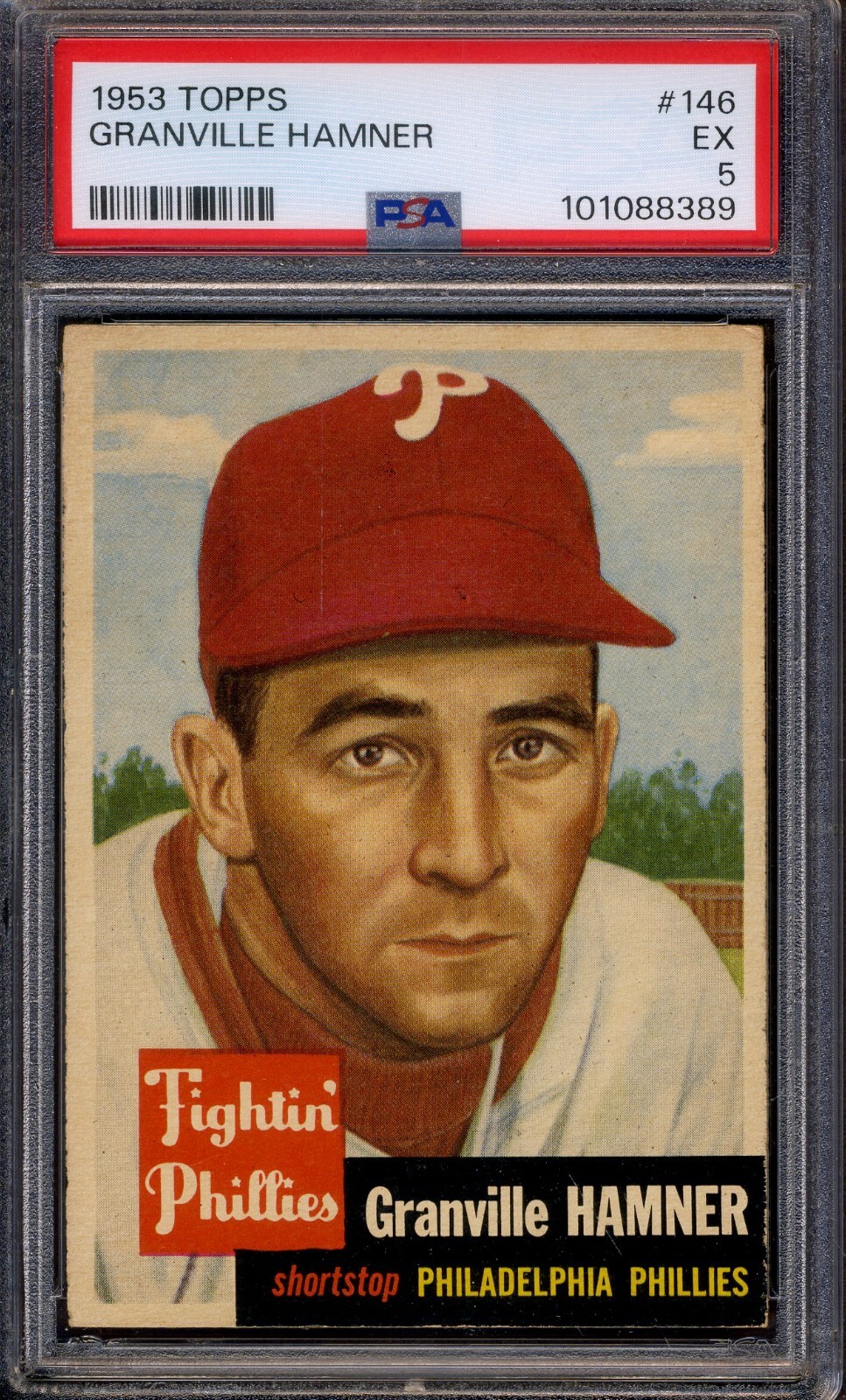 1953 Topps #146 Granville Hamner PSA 5 EX *Philadelphia Phillies*