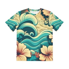 All Over Print T Shirt Unisex Adult Hawaiian Tropical Surf Beach Floral Aloha