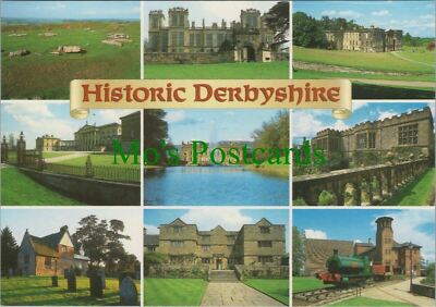 Derbyshire Postkarte - Ansichten des historischen Derbyshire, Hardwick Hall usw. P383  