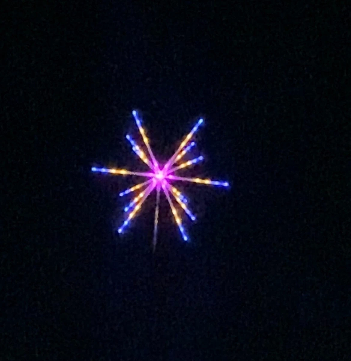 Solar Powered Firework Starburst LED Light Place on top of your Flagpole