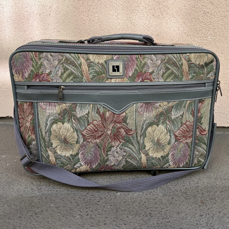 Equipaje de Ocio Vintage Floral Tapiz Rodillo Maleta de Mano Foto 2 de 4