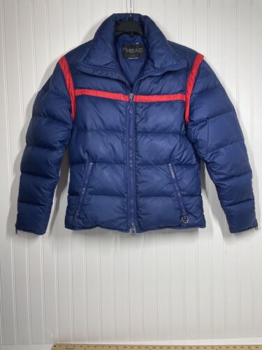 Vintage 70’s Head AlpineSki Down Puffer Jacket USA Red Blue Men’s L - Afbeelding 1 van 11