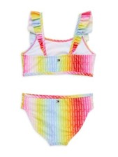 TOMMY HILFIGER Big Girls Logo Print Ombre Bikini, 2 Piece Set Size: XL 46