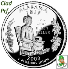 2003 S Alabama AL State Quarter 25C Clad Gem Proof San Francisco Free Shipping!