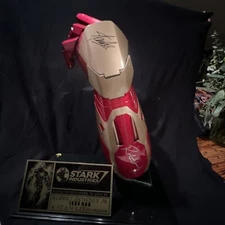 Robert Downey JR & Stan Lee Signed Autograph Iron Man Arm Movie Prop