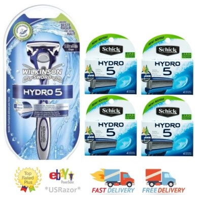17 Hydro5 Refill Cartridges 16 Schick Razor Blades Hydro 5 Wilkinson Handle 4 8