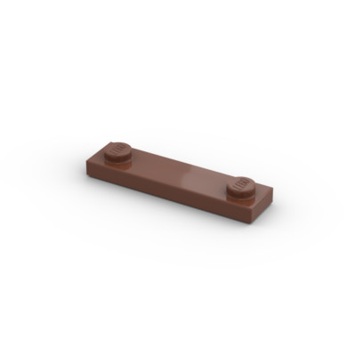 Lego 10x Platte 2 Noppen 1x4 plate with studs 41740 brau reddish brown