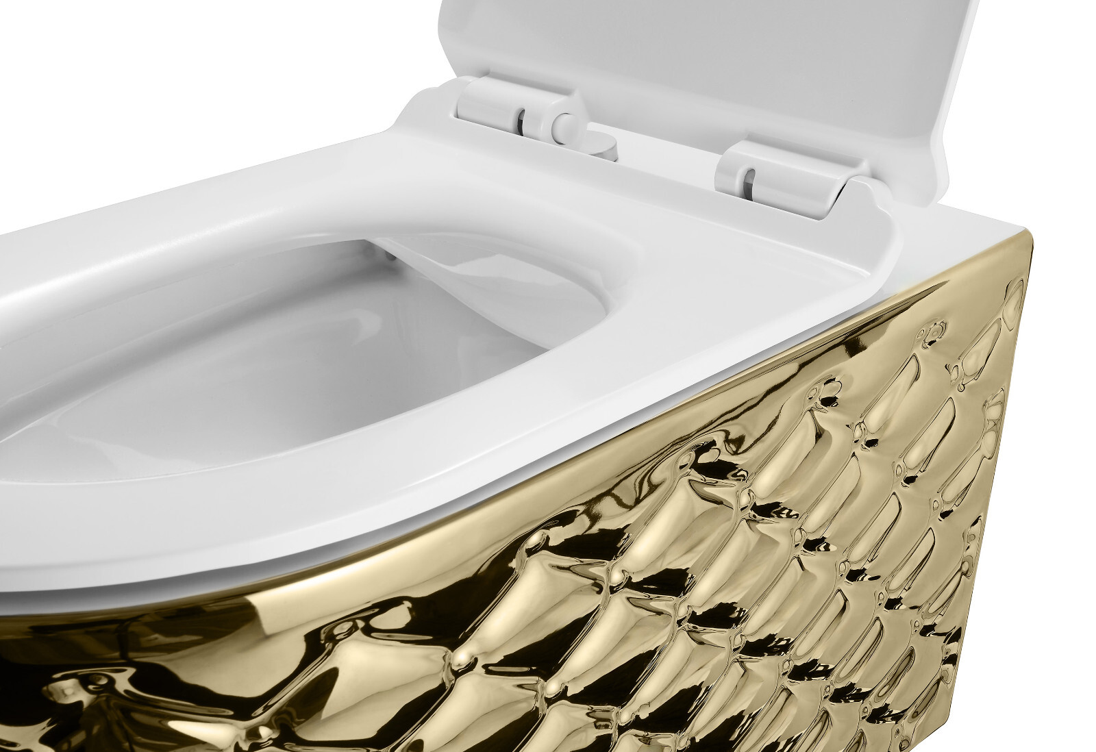 Gold Weiß Design Hänge WandWC SoftClose WCSitz Toilette Wall Hung Toilet eBay