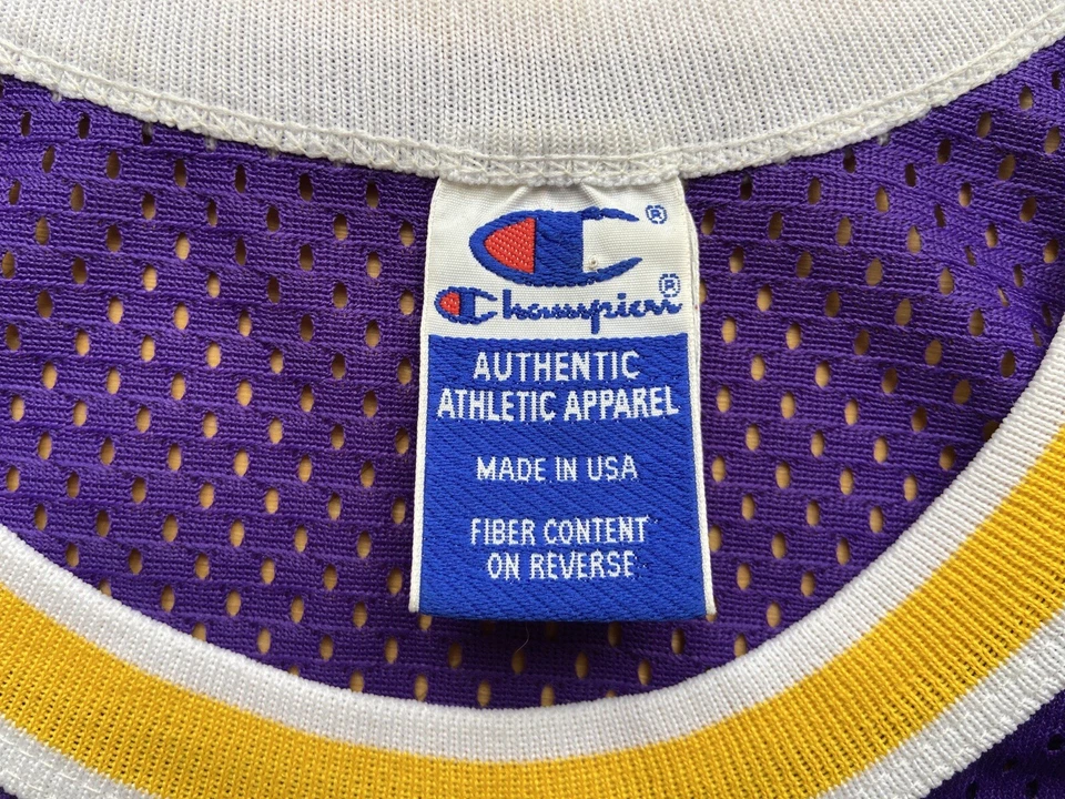 1990s LOS ANGELES LAKERS SHIRT JERSEY CHAMPION sz 44 MEN #9 NICK VAN EXEL - Image 4 of 4
