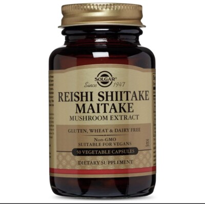 Solgar Multi-Mushroom Complex, 50 Vegetable Capsules - Reishi, Shiitake, Maitake