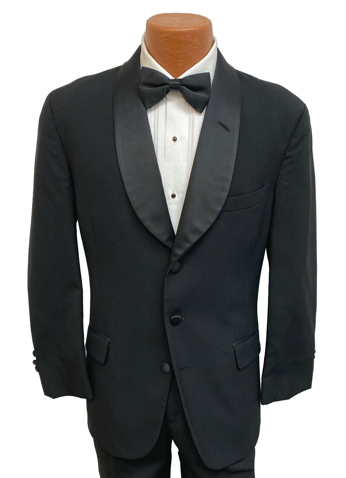 Men's Black Chaps Ralph Lauren Tuxedo Jacket 100%… - image 1