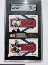 2004 Tom Brady Steve McNair Playoff Prestige League Leaders “Rare” GEM MINT 10