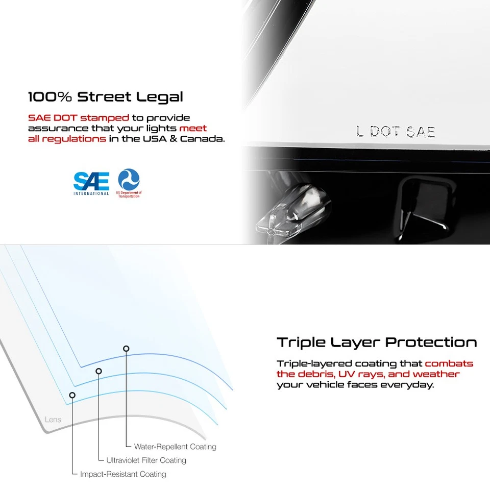 Heavy Duty Clear Headlight Lamps Lens Cover For 2015-2023 Dodge Charger Pair Set - Image 2 of 4