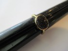 Oval Bezel set Black Geode Gold Plate Ring Size 7 — photo 3