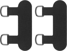 2 Pcs 2 Way Cell Phone Tether Tab, Metal Double Head Cellphone Lanyard Black