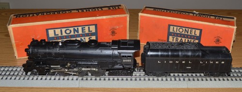 Lionel O No. Locomotora de vapor Hudson 2055 4-6-4 y cajas de licitación 6046 W - video | Condition: Used