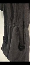 Zara Basic Charcoal Grey Tulip Sleeve Dress with Pockets Size M VGC