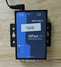 MOXA NPort 5110 RS-232 Serial Device Server Ethernet w/ Power Adapter