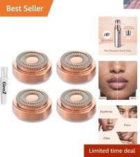 Gentle Facial Hair Removal Replacement Heads - Compact  Easy to Use, 6 Pack