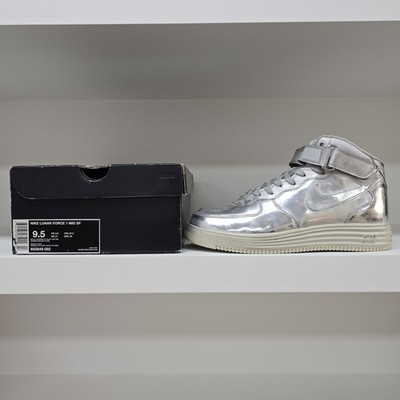 '13 Lunar Force 1 Mid Liquid Silver 9.5 / 652849-092