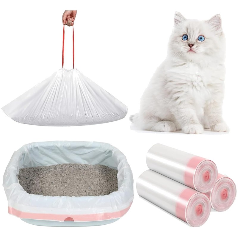 Katzenklo Beutel XL 30 Stück mit Zugband Haushalt Tierbedarf