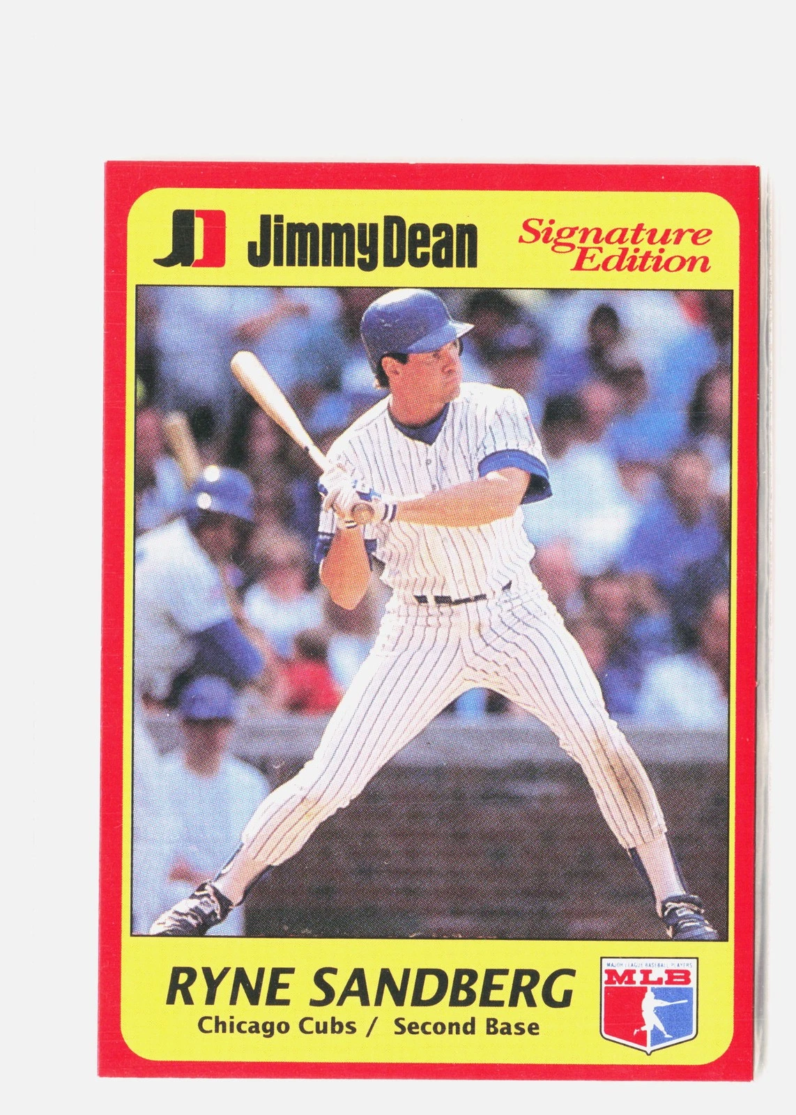 Ryne Sandberg 1991 Jimmy Dean Signature Edition #6 Chicago Cubs