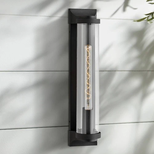 Hinkley Pearson 22" High Textured Black Outdoor Wall Light - Picture 1 of 3