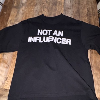 by matthew hall Not An Influencer Black Men's T-Shirt Smaller Fit S-L