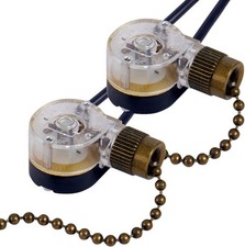Pull Chain Switch Zing Ear ZE-109 Ceiling Fan Light Bronze