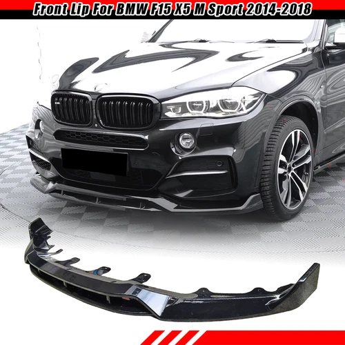 For 2014-2018 BMW X5 F15 M Sport GT Style Glossy Black Front Bumper Lip Splitter