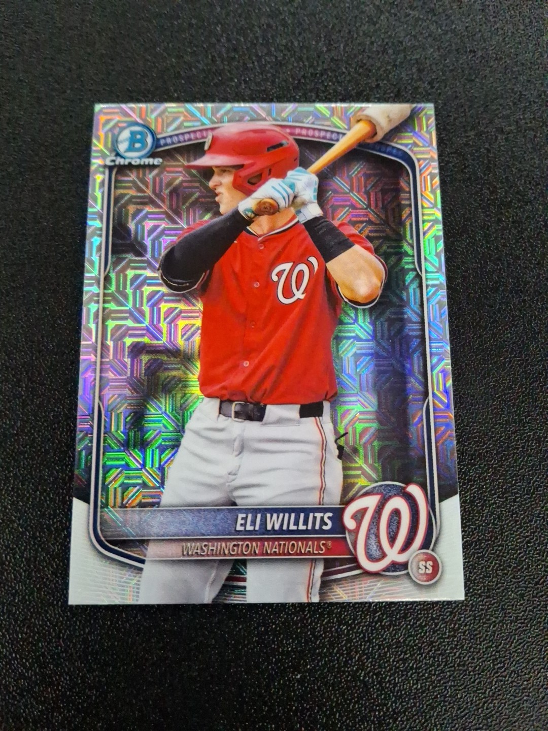 2025 BOWMAN DRAFT CHROME ELI WILLITS ROOKIE MOJO IMAGE VARIATION REFRACTOR SSP