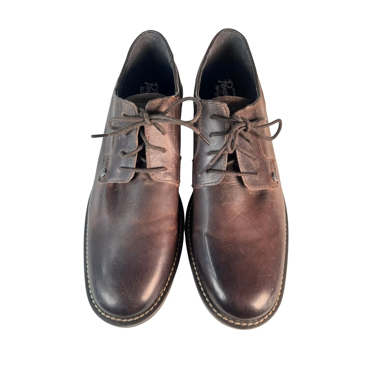 Original Penguin munsing wear casual Lace Up Brown Leather Shoes Men\'s Size 8.5 Penguin Brown Dress Shoes for Men for sale | eBay main image 4