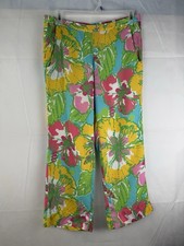 Lilly Pulitzer Cambridge Palazzo Pants Size L Wide Leg Floral Print