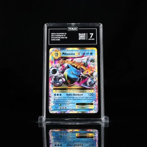 2016 M Blastoise EX 22/108 Evolutions Holo CGC 7 Near Mint Graded Mega EX