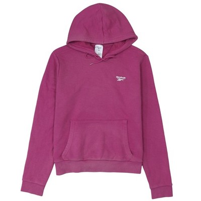 Reebok Damen rosa Pullover Hoodie - Medium Baumwollmischung