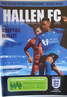 #ad HALLEN FC v SHEPTON MALLET AFC TOOLSTATION WESTERN LEAGUE PREMIER DIV 2013 GBP 3.50